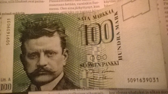 Vanhoja 100 markan seteleitä