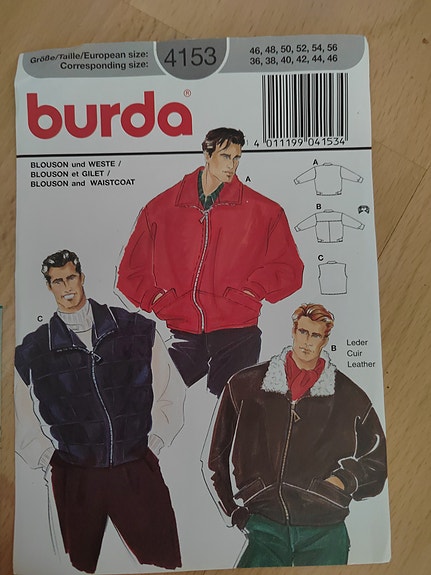 Burda-kaava 4153 mieste pusakat ja liivi