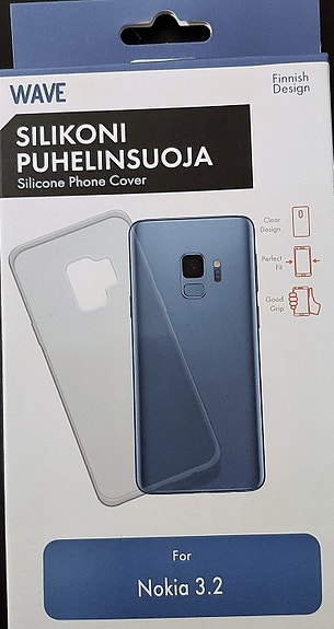 UUSI Wave silikonisuojus, Nokia 3.2, läpinäkyvä