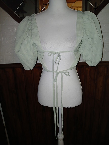 Vaaleanvihreä Missguided toppi / bolero S/36)