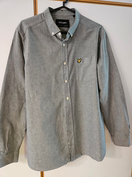 Miesten harmaansininen  LYLE & SCOTT paitapusero, koko xl