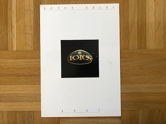 Esite Lotus Excel vuodelta 1987