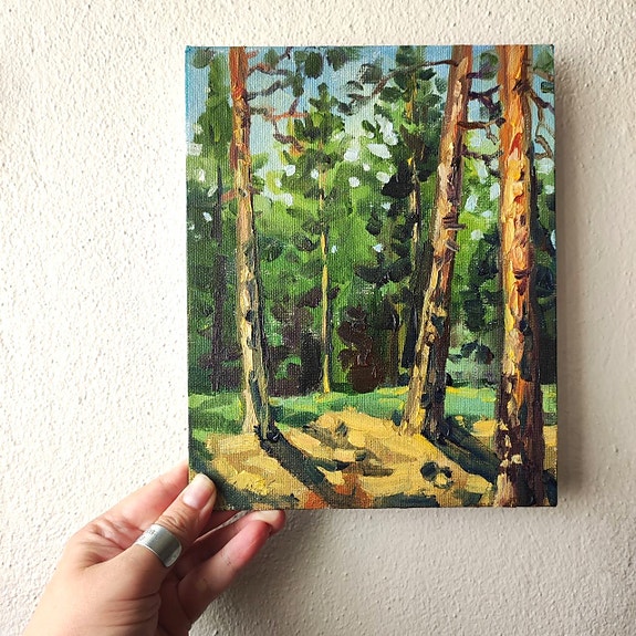 Öljymaalaus Metsässä