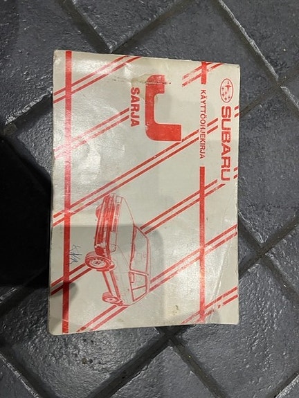 Subaru Justy käyttöohjekirja 1989