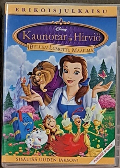 Kaunotar ja hirviö bellen lumottu maailma dvd