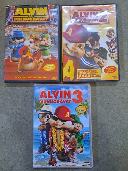 Alvin ja pikkuoravat 1-3 dvdt