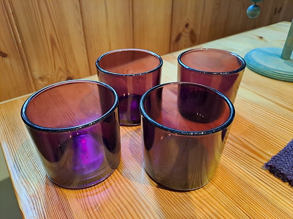 Lasi 4 kpl violetti lila Karhula / Riihimäki