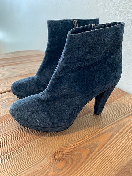 H&M siniset mokkapintaiset nilkkurit korolla koko 37