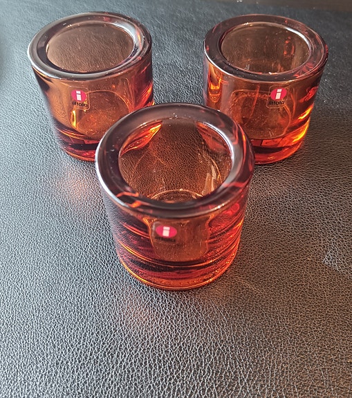 Iittala kivi tuikku Pomeranssi setti