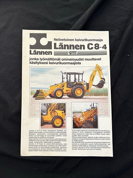 Lännen c-8-4 nelivetoinen kaivurikuormaaja esite (a4)