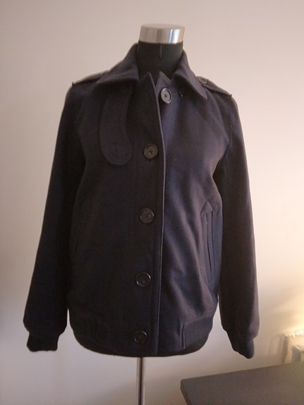 Tommy Hilfiger S takki villaa bomber tummansininen