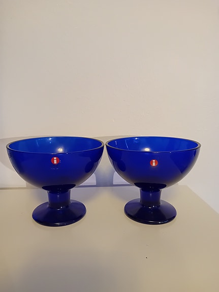 Iittala jälkiruoka kupit koboltin sininen