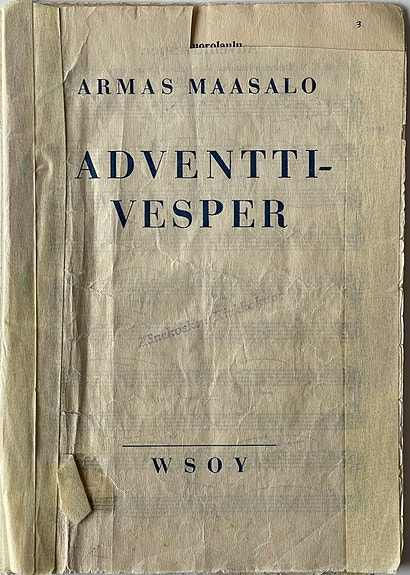 Adventtivesper - Armas Maasalo