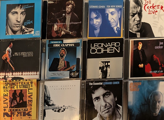 Bruce Springsteen Eric Clapton Cream Leonard Cohen Joe Cocker