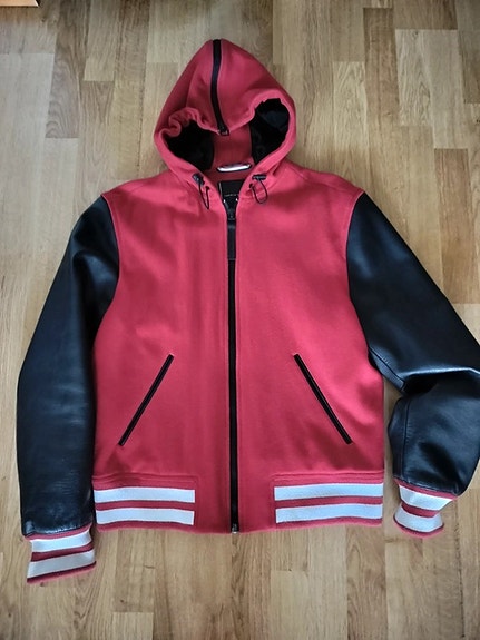 Tommy Hilfiger Baseball, Varsity takki. Hihat aitoa nahkaa, Koko M. 52.