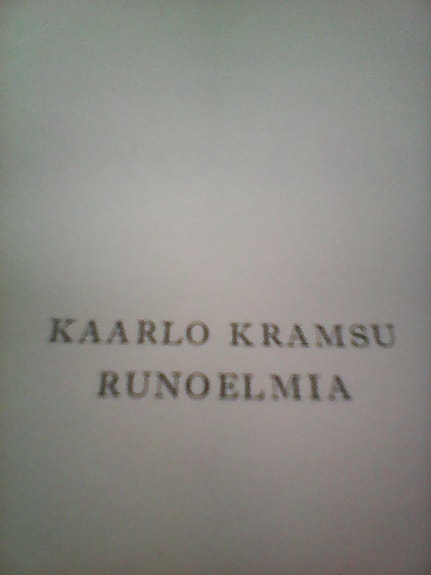 Kaarlo Kramsun runoelmia