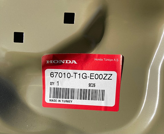Honda auton ovi varaosa 67010-T1G-E00ZZ