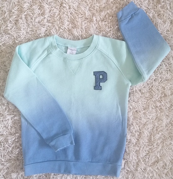 PO. P liukuvärjätty collegepusero, 104 cm