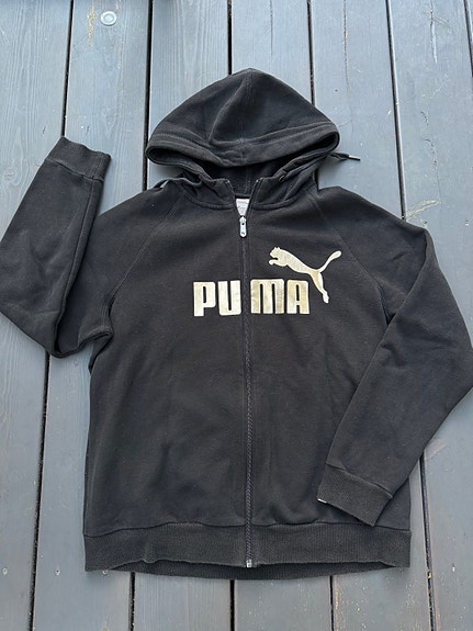 Puma musta-kulta huppari UK 16 (S/M)