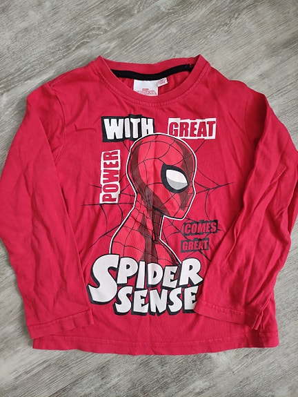 Poikien spiderman paita koko 110