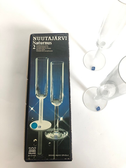 Arabia- Heikki Orvola  Nuutajärvi Saturnus -samppanjalasit