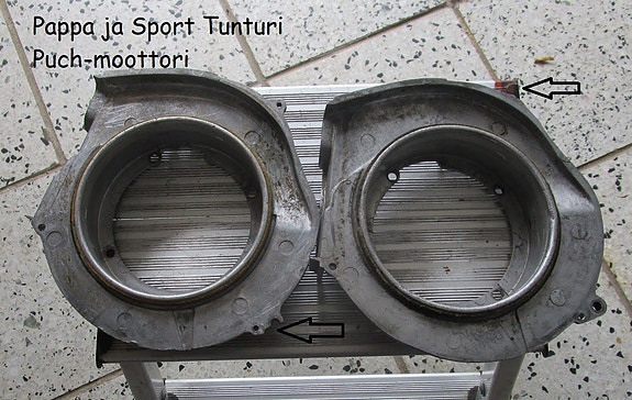 Pappa (ja Sport) Tunturin puhallinpesä magneeton puolelle Puch-moottoriin