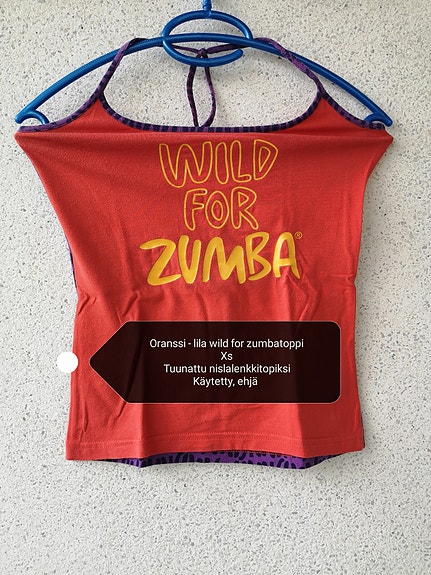 Oranssi wild for zumba toppi xs