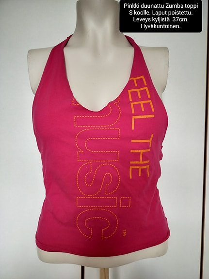Pinkki feel the music zumba toppi S