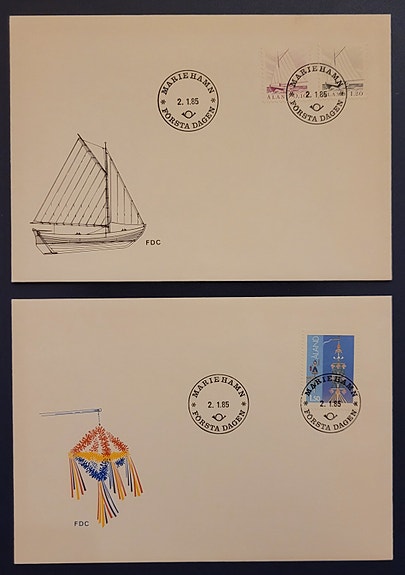 FDC Ahvenanmaa 1985: Kalastajavene; Juhannussalko