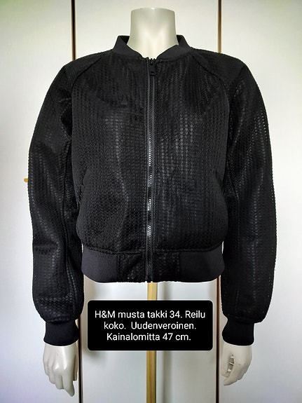 H&M musta takki xs