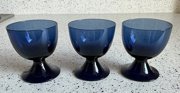 Nuutajärvi Bistro lasi,6 cl, jalallinen, sininen, 3 kpl