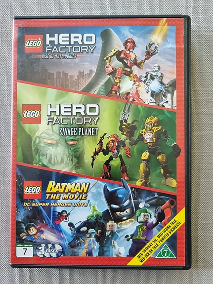 DVD Lego x 3: Hero factory & Batman