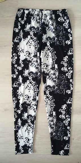 Uudet mustavalkoiset kuviolliset pehmeät legginssit