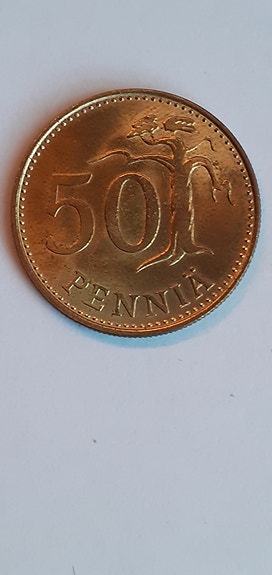 50 pennin kolikko v. 1986
