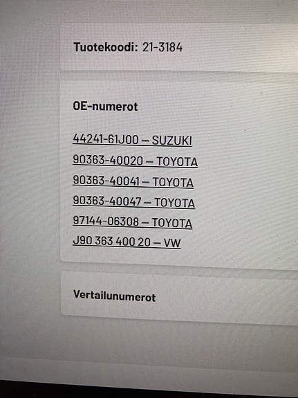 Toyota Crown takapyöränlaakerit