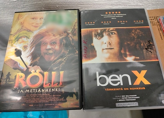 Elokuva Rölli ja metsänhenki ja  BenX dvd  2e kpl