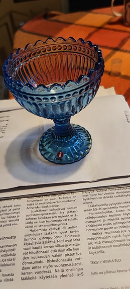 Pieni Iittala sini-turkoosi mariskooli