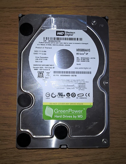 Western Digital 500GB Sata-kovalevy