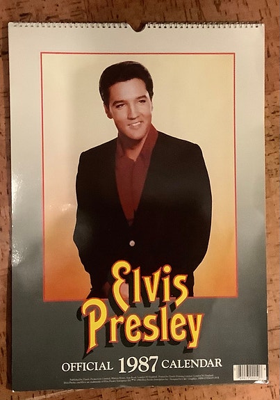 ELVIS PRESLEY KALENTERI VUODELTA 1987
