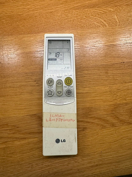 LG ilmalämpöpumpun kaukosäädin