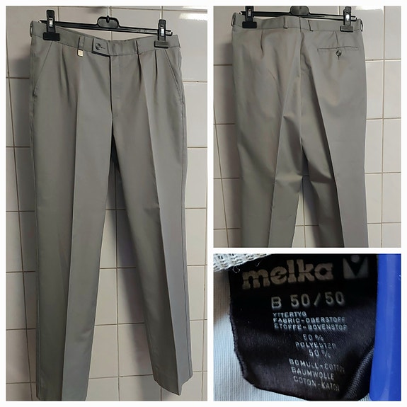 Miesten harmaat, suorat housut koko 50 / 50B