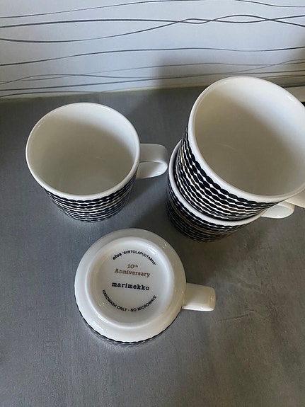 Marimekko oiva/siirtolapuutarha 10th anniversary mukit (4kpl) | Tori