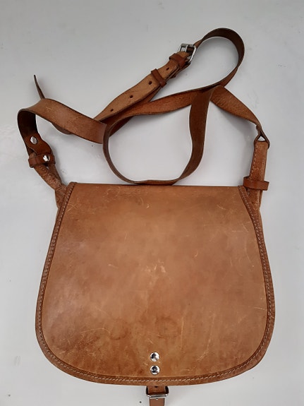 Olkalaukku, nahkaa, vintage