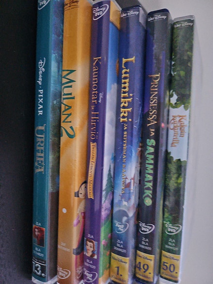 Lasten disney elokuvia 5 kpl