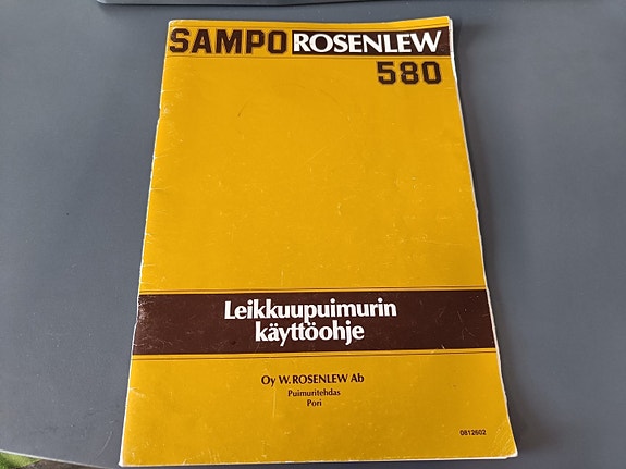 Sampo 580 leikkuupuimurin ohjekirja