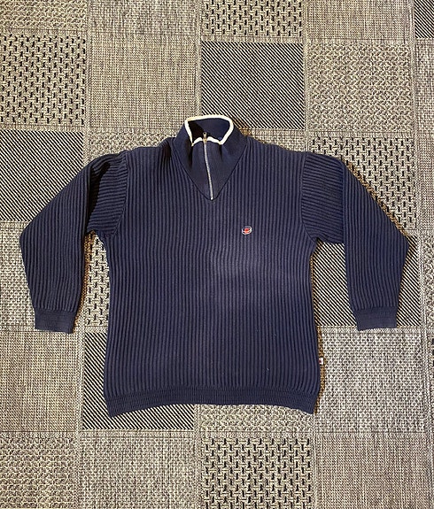 HOLEBROOK vintage windstopper knit L / XL mens 100%cotton outer halfzip