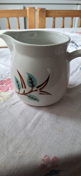 Arabia Oksa maitokannu, vintage