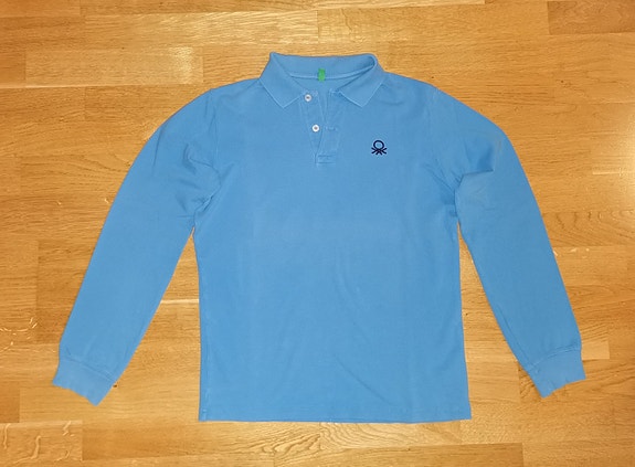 Benetton pitkähihainen pikeepaita 160 cm - siisti