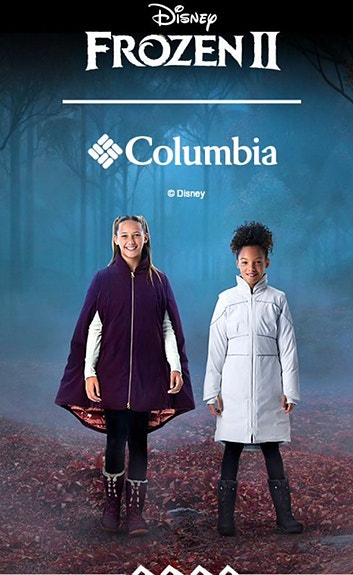 Elsa frozen Columbia tyttöjen pitkä untuvatakki ccs