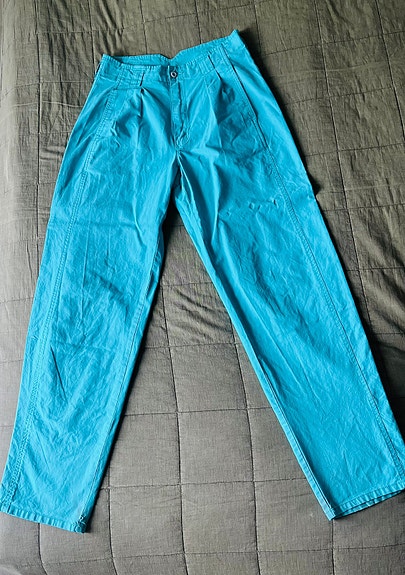 Turkoosit Smithy’s vintage puuvillahousut